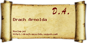 Drach Arnolda névjegykártya